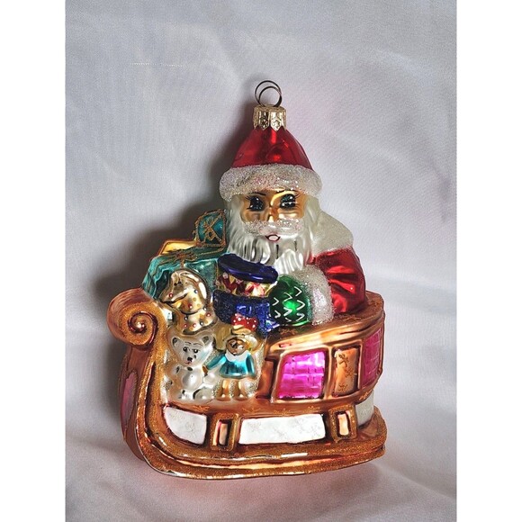 Christopher Radko Heartlight Heartland Express Ornament Retired Santa - Picture 1 of 11